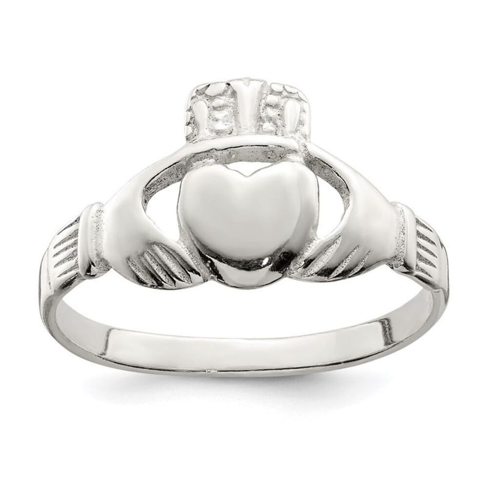 Kazi Luxury Sterling Silver Solid Claddagh Ring - image 1